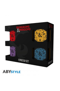 Dungeons & Dragons - Set 4 Espresso Mugs - D20