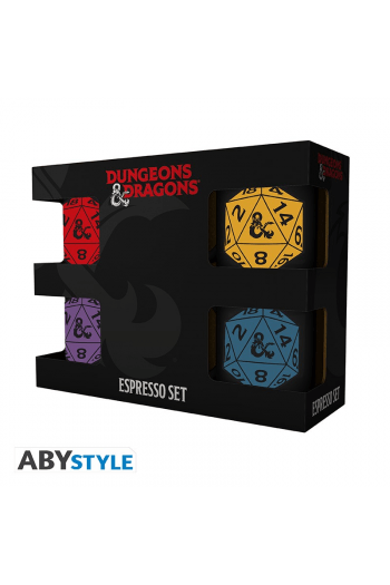 Dungeons & Dragons - Set 4 Espresso Mugs - D20 - slika proizvoda
