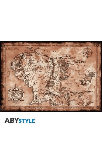 The Lord of the Rings Poster Map (98x68cm) - slika proizvoda