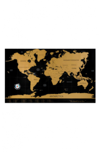 Karta Svijeta Scratch My Travel Map Crna