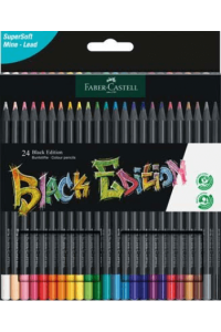 Boje drvene 24boje trokutaste Black Edition Faber Castell 116424 blister - slika proizvoda