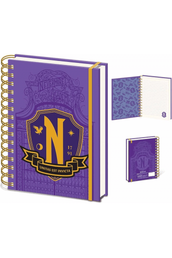 Pyramid Wednesday (Nevermore Shield) A5 Wiro Notebook - slika proizvoda