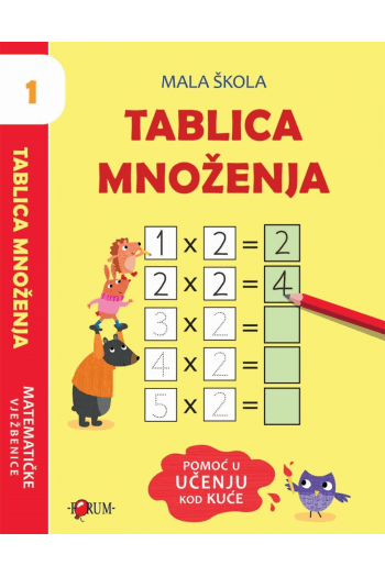 Tablica množenja 1 - vježbenica - naslovnica