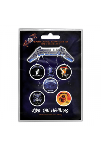 Metallica - Ride the Lightening bedževi set - slika proizvoda
