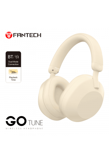 Bluetooth Stereo slušalice Fantech BT5.3 3,5mm + Tip C Go Tune WH06 Bež - slika proizvoda