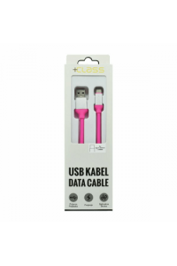 USK kabel + Class tip C silikonski, USB na tip C dužine 1.2m rozi - slika proizvoda