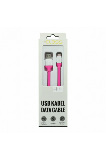 USK kabel + Class tip C silikonski, USB na tip C dužine 1.2m rozi - slika proizvoda