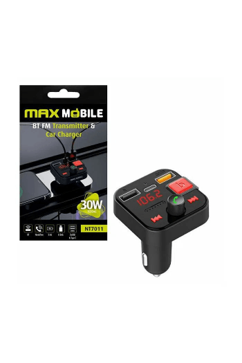 MAxmobile FM transmitter i Auto punjač NT7011, total 30W Type C/USB - slika proizvoda