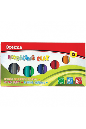 Plastelin Optima 200G, 12 Boja U Karton. Kutiji 100100 P12,72 - slika proizvoda