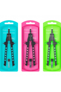 Šestar s preciznim podešavanjem metalni + mine Factory Neon Faber Castell 174355 sort blister