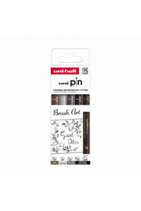 Marker Uni pin set crni EFB,BR. svijetlo sivi BR. tamno sivi BR. sepia BR Brush Art 5,1 - slika proizvoda