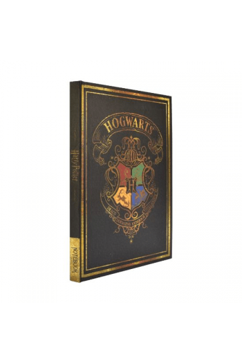 Blue Sky Harry Potter A5 Casebound Notebook - Black - Colourful Crest - slika proizvoda