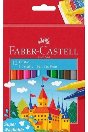 Flomaster školski  12boja Faber Castell 554201 blister ~ 1/10/120/480 - slika proizvoda