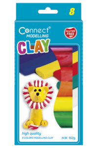 Plastelin 8 boja karton Connect blister