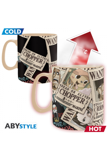One Piece - Mug Heat Change - 460 ml - Wanted - Cardboard Box - slika proizvoda