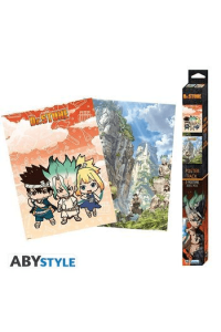 DR STONE  - Set 2 Chibi Posters - Artworks (52x38) - slika proizvoda