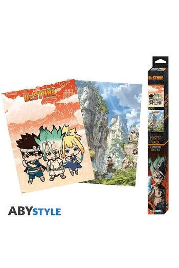 DR STONE  - Set 2 Chibi Posters - Artworks (52x38) - slika proizvoda