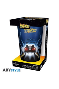 BACK TO THE FUTURE - Large Glass - 400ml -DeLorean - - slika proizvoda