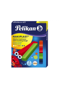 Plastelin 7 boja karton Nakiplast Pelikan 622712 blister - slika proizvoda