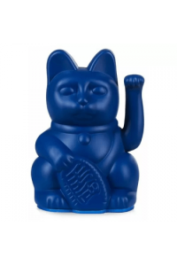 Lucky Cat Mini, Dark Blue, waving cat ca. 6,7 x 5,2 x 9,8 cm plastic  no batt.incl. - slika proizvoda