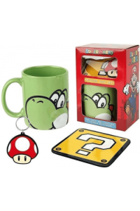 Pyramid Super Mario (Yoshi) Mug Coaster Keychain Gift Set - slika proizvoda