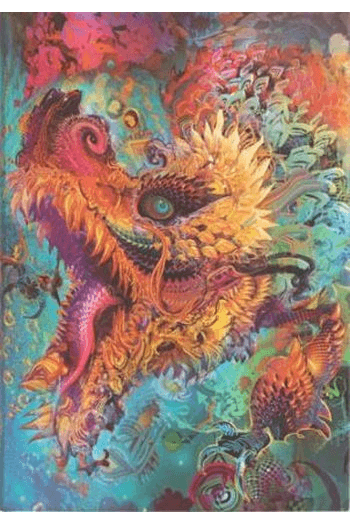 Notes 13*18 cm-midi crte 72L s gumicom Humming Dragon Paperblanks - slika proizvoda