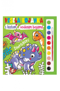 Vesela bojanka - Dinosauri s kistom i vodenim bojama - naslovnica