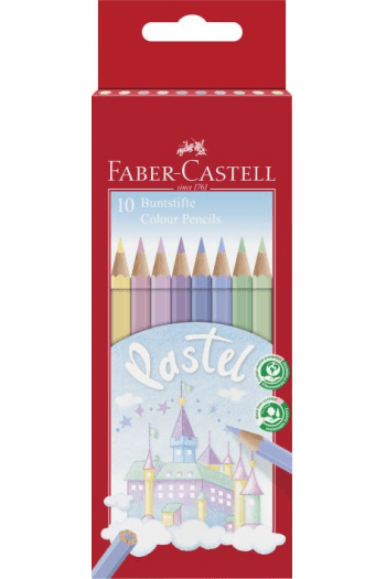 Boje drvene 10 boja pastel Faber Castell 111211 blister - slika proizvoda