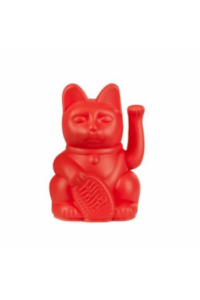Lucky Cat Mini  Red waving cat ca. 6,7 x 5,2 x 9,8 cm plastic  no batte.incl. - slika proizvoda