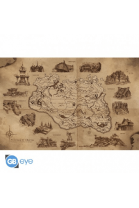 Skyrim  - Poster Maxi 91.5X61 - Illustrated Map - slika proizvoda