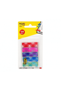 Zastavica 11,9x43,2 mm 5bojax20L Post-it 3M.684 Plaid blister - slika proizvoda