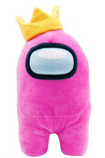 Yume toys Among Us official 12 plush with accessory pink with crown - slika proizvoda