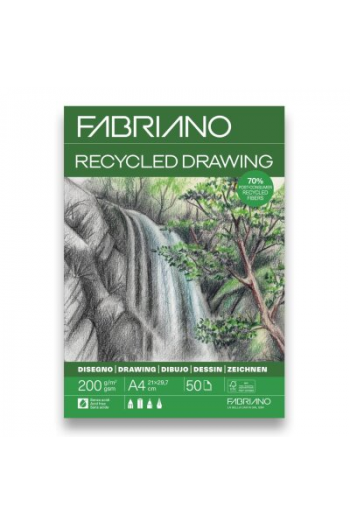 Blok Fabriano reciklirani 21x29,7 (A4) 200g 50L ljepljeni top side 19100759 - slika proizvoda