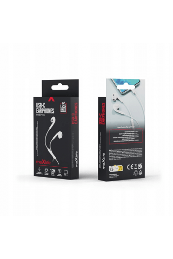 Maxlife - slušalice USB-C In-Ear MXEP-04 (bijele) - slika proizvoda