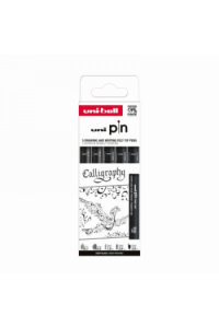 Marker Uni pin set 0.1mm,0.5mm,CS1,CS2,CS3 crni Calligraphy 5,1