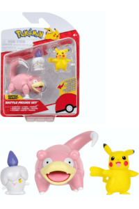 PKM: Pokemon figurica "Battle Figure" 3PK - Pikachu Female, Litwick, Slowpoke W18