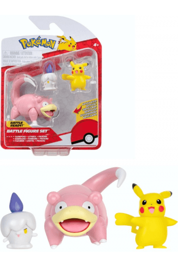 PKM: Pokemon figurica "Battle Figure" 3PK - Pikachu Female, Litwick, Slowpoke W18 - slika proizvoda