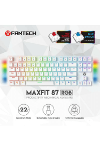 Tipkovnica gaming žična mehanička Fantech Max Fit 87 MK856 RGB Space edition bijela - slika proizvoda
