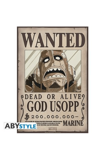 One Piece Poster Wanted Usopp New (52x35cm) - slika proizvoda