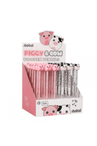 Olovka grafitna iTotal Cute animals svinjica+kravica