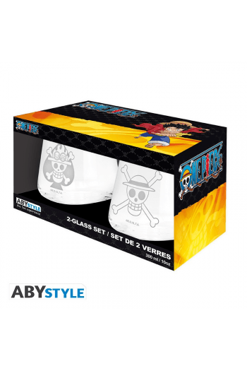 One Piece - 2 Glass Set - Luffy & Ace Europe - slika proizvoda