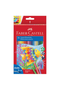 Boje drvene-vodene  36boje+kist+šiljilo Aquarell Faber Castell 114437 blister ~ 1/6 - slika proizvoda