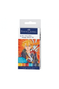 Flomaster Pitt artist 6 boja Manga Shonen Faber Castell 167157 - slika proizvoda