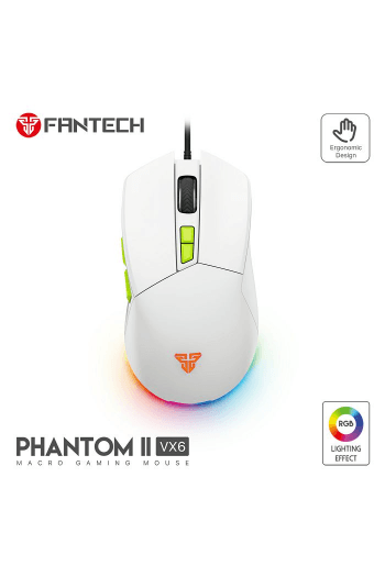 Miš gaming žični Fantech 7200 DPI Phantom II VX6 bijeli - slika proizvoda