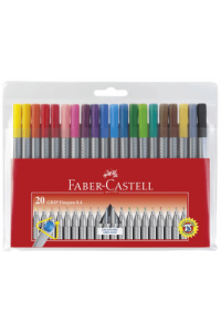 Flomaster fineliner 0,4mm Grip 20boja Faber Castell 151620 sortirano blister ~ 1/6 - slika proizvoda