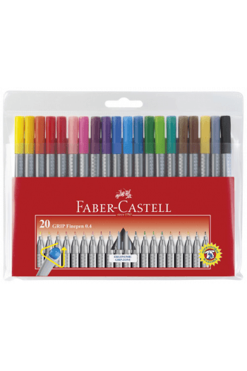 Flomaster fineliner 0,4mm Grip 20boja Faber Castell 151620 sortirano blister ~ 1/6 - slika proizvoda