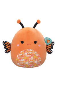 SQU: SQUishmallows 40cm - Mony - Narančasti Monarh Leptir S Cvjetnim Trbuščićem