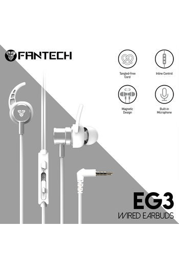 Hands-free slušalice Žične Gaming In-ear Fantech 3.5mm+Mikrofon EG3 bijele - slika proizvoda