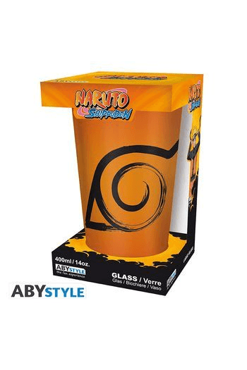 NARUTO SHIPPUDEN - Large Glass - 400ml - Konoha & Seal - box - slika proizvoda