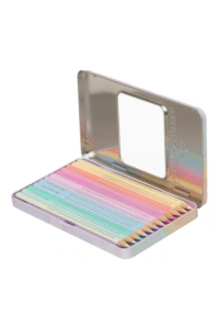 Boje drvene 12boja metalna kutija Sparkle Pastel Faber Castell 201910